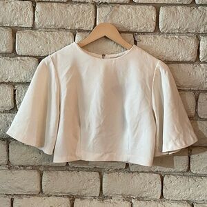 Forever 21 Cream Blouse with‎ Flared Sleeves​